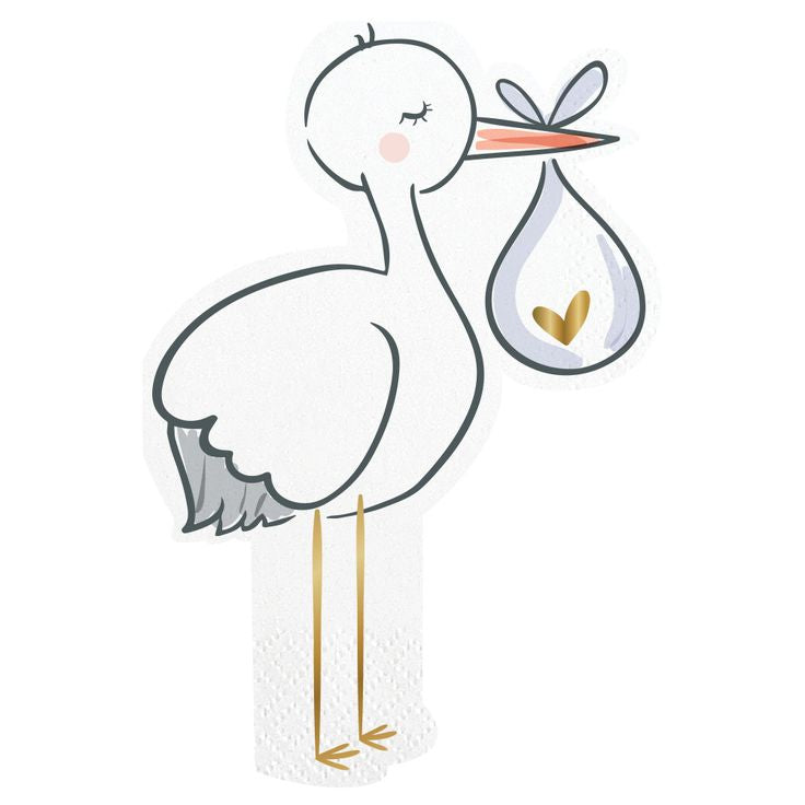 Stork-Beverage Napkins-20 Count