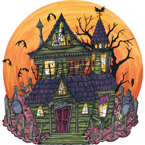 Die-Cut Haunted House Placemat