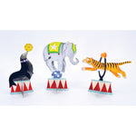 Circus Trio Table Ornaments - Set of 6