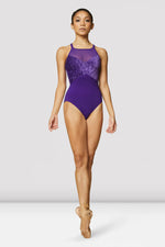TWL1007 - Tween Nakita Velvet High Neck Leotard (Amethyst) - Select Size