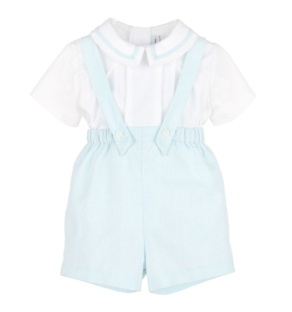 Infant Boy’s Suspender Set in Aqua- Select Size