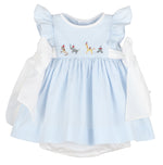 Blue Party Animals Dress w/Bows - Select Size