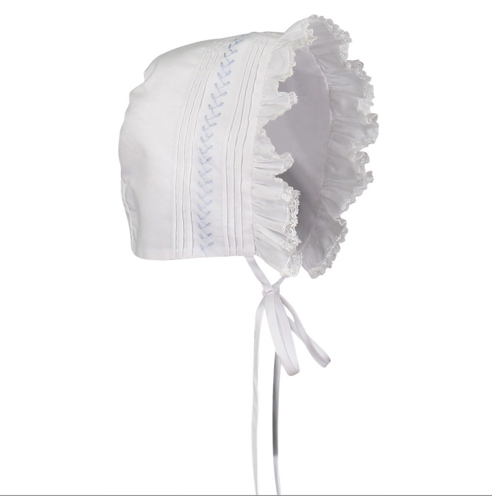 
            
                Load image into Gallery viewer, Girls Vintage Bonnet - Ivory - Select Size
            
        