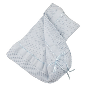Pointelle Knit Ruffle Blanket - Select Color