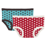 Glacier Polka Dots & Candy Apple Polka Dots Print Training Pants Set of 2 - Select Size