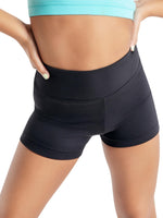 TB131C - Girl’s Gusset Short in Black - Select Size