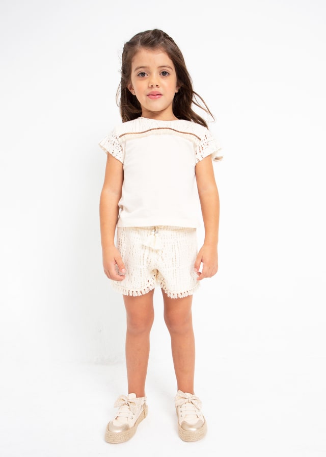 Chickpea Crochet Girls Shorts - Select Size