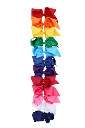 Giant 7” Basic Bright Grosgrain Bows- Select Color