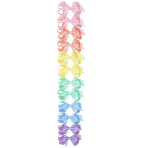 Small 4” Basic Pastels Grosgrain Bows - Select Color