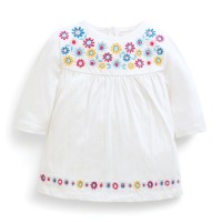 Pretty Embroidered Tunic In Cream  - Select Size