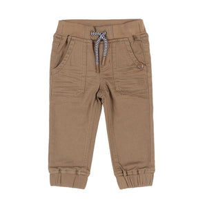 Taupe Twill Noruk Infant Boys Jogger Pants - Select Size