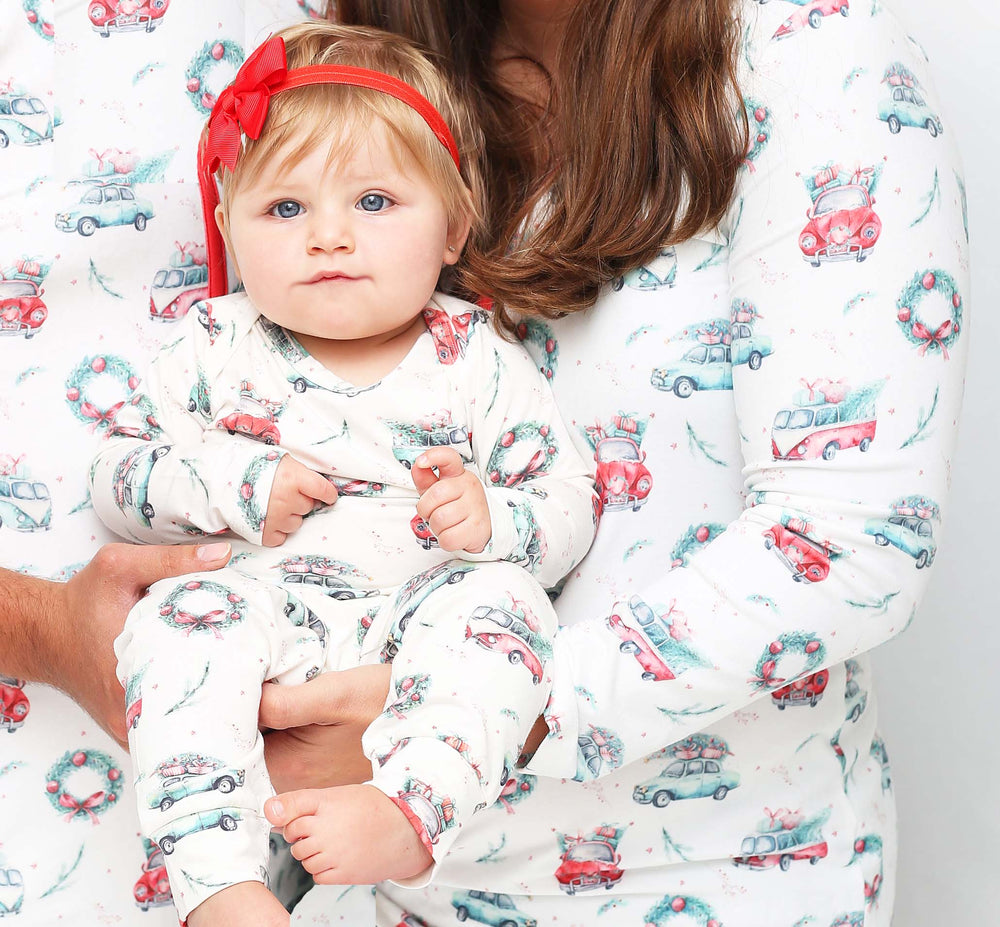 Vintage Holiday Cars - Willow - Cloud Soft Long Sleeve Lounge Set - Select Size