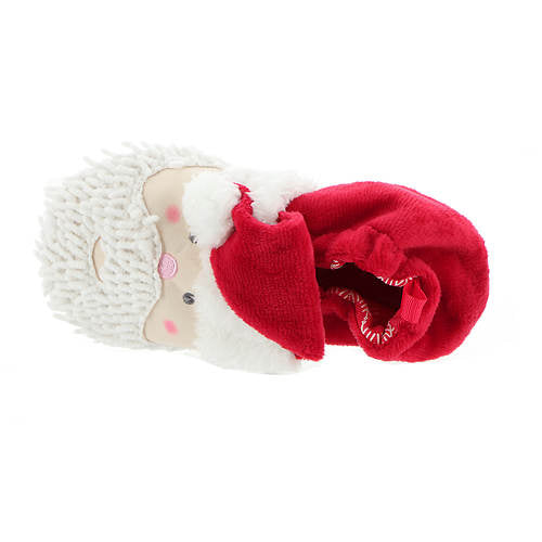 
            
                Load image into Gallery viewer, Red Velour Santa Head Stroller Slipper with Chenille - Select Size
            
        