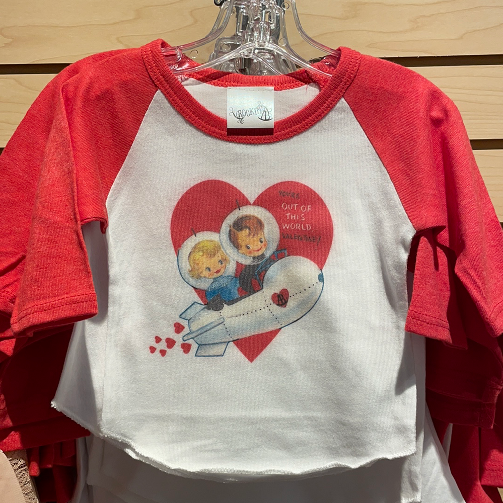 Out Of This World Valentine Baseball Tee