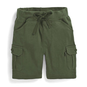 Jersey Cargo Shorts - Olive