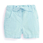 Pretty Seersucker Short - Turquoise - Select Size