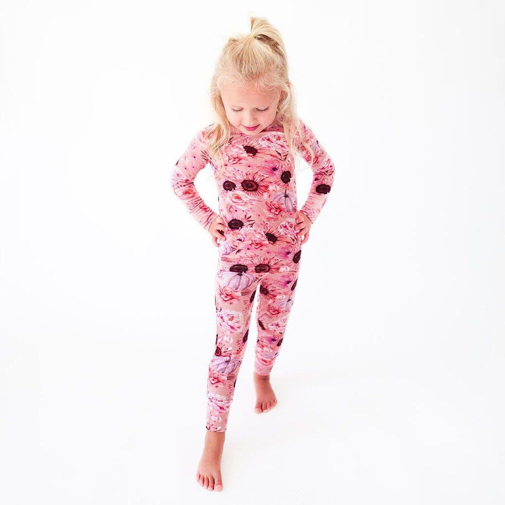 Liliana Long Sleeve Pajama Set- Posh Peanut - Select Size