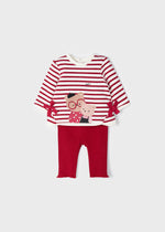 Red Stripe Shirt & Legging Set - Select Size