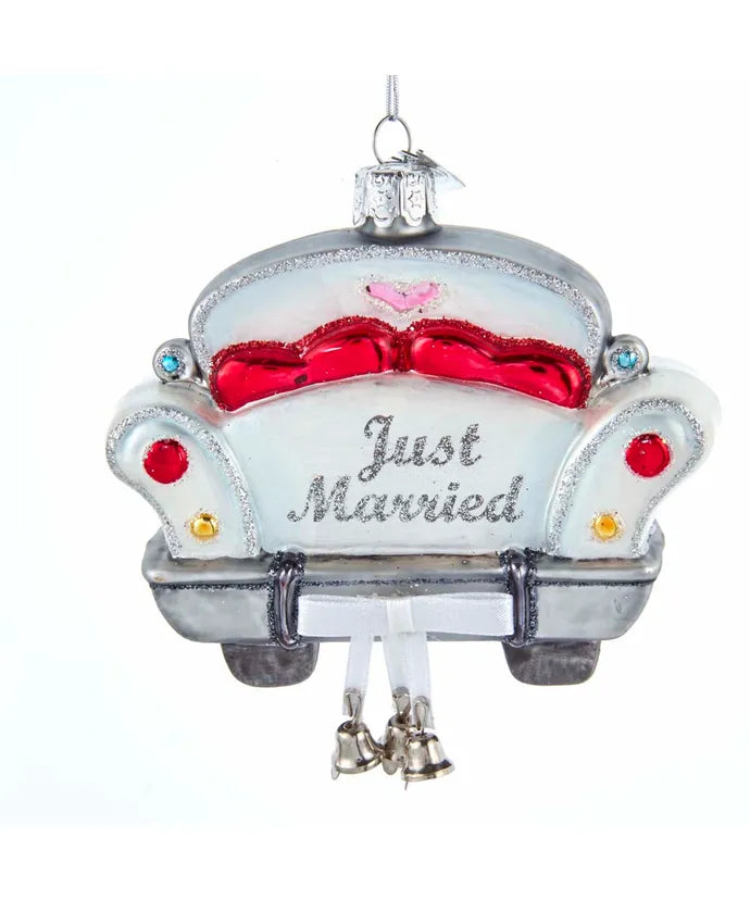 "Just Married" Car Ornament - Noble Gems™