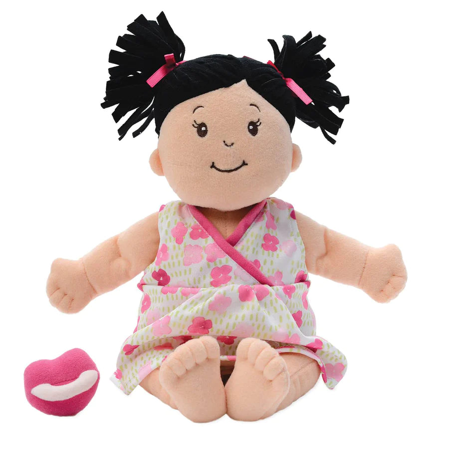 Baby Stella Peach Doll with Black Hair