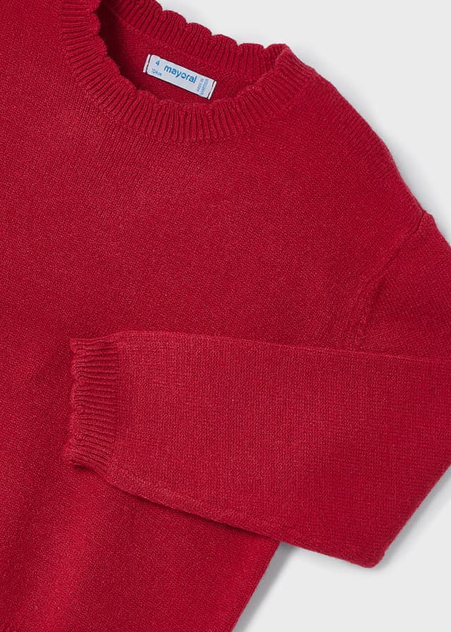 Red Long Sleeve Girls Shirt  - Select Size